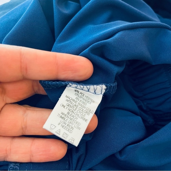 H by Halston size s blue stretchy jumpsuit - Picture 9 of 9